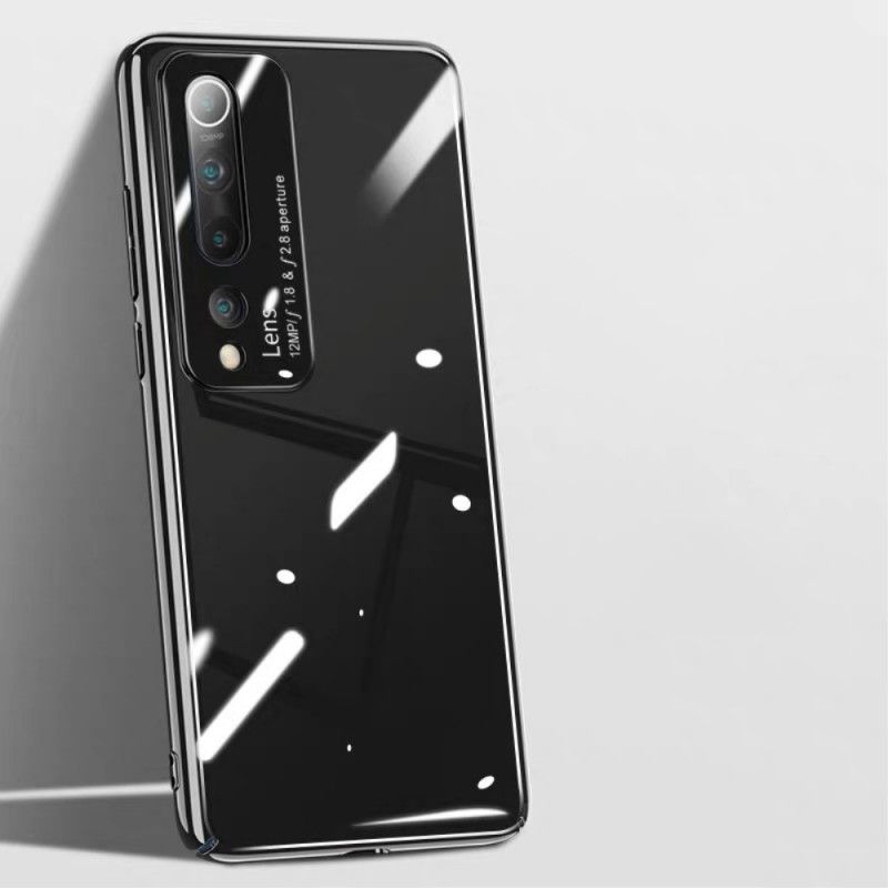 Hoesje Xiaomi Mi 10 / 10 Pro Wit Zwart Pro Spiegeleffect Gehard Glas