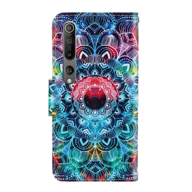 Leren Hoesje voor Xiaomi Mi 10 / 10 Pro Flitsende String Mandala