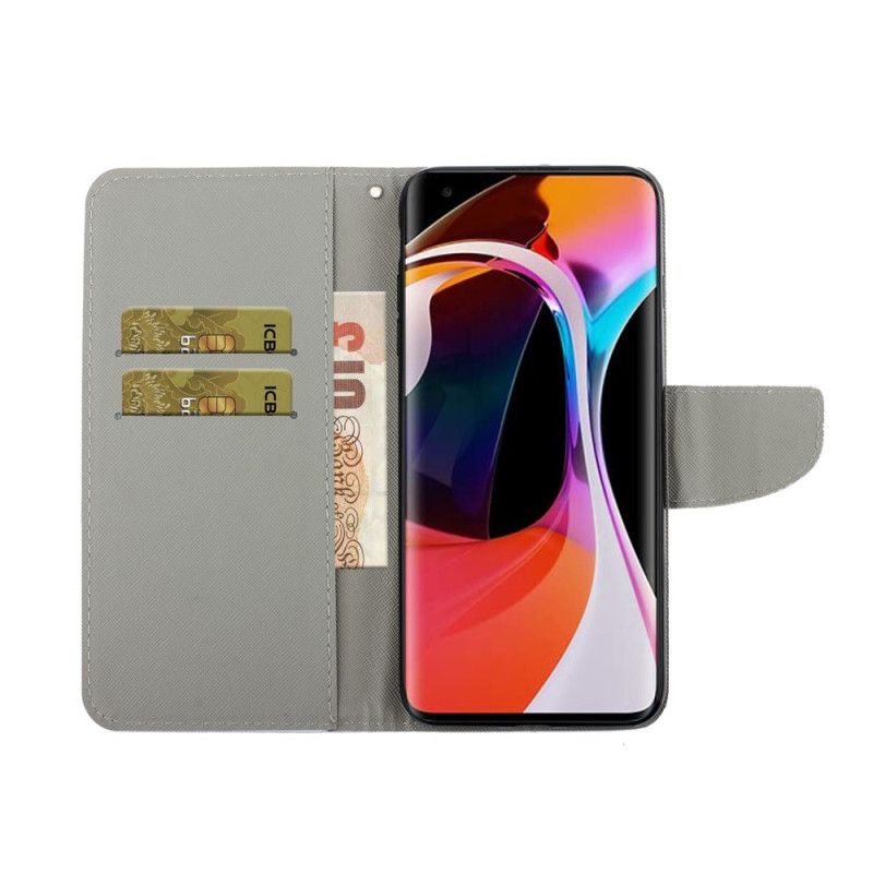 Leren Hoesje voor Xiaomi Mi 10 / 10 Pro Flitsende String Mandala