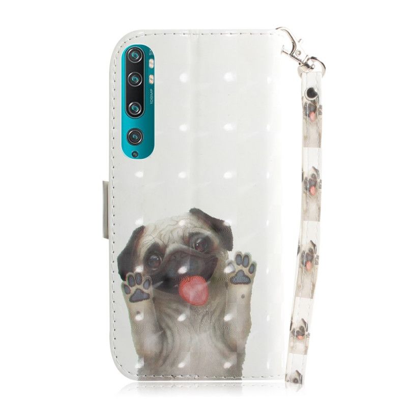 Leren Hoesje Xiaomi Mi 10 / 10 Pro Hou Van Mijn Hond Met String