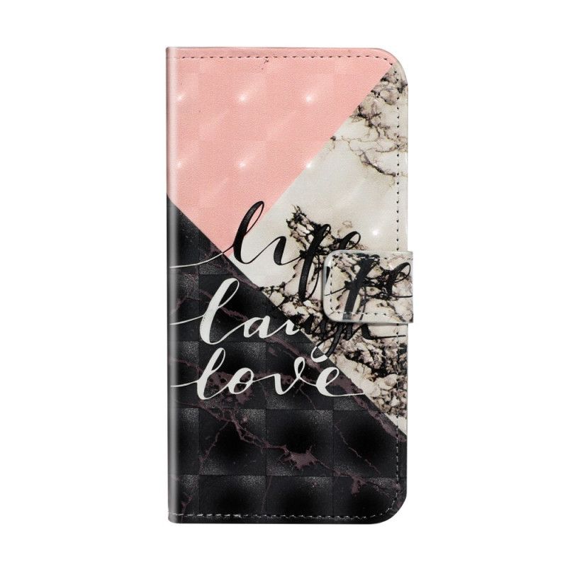 Leren Hoesje Xiaomi Mi 10 / 10 Pro Telefoonhoesje Lichtvlek Leven Lachen Liefde