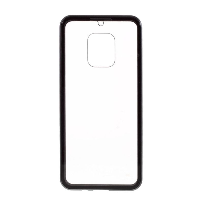 Hoesje Xiaomi Redmi 10X / 10X Pro Rood Zwart Voor En Achter Gehard Glas En Metaal