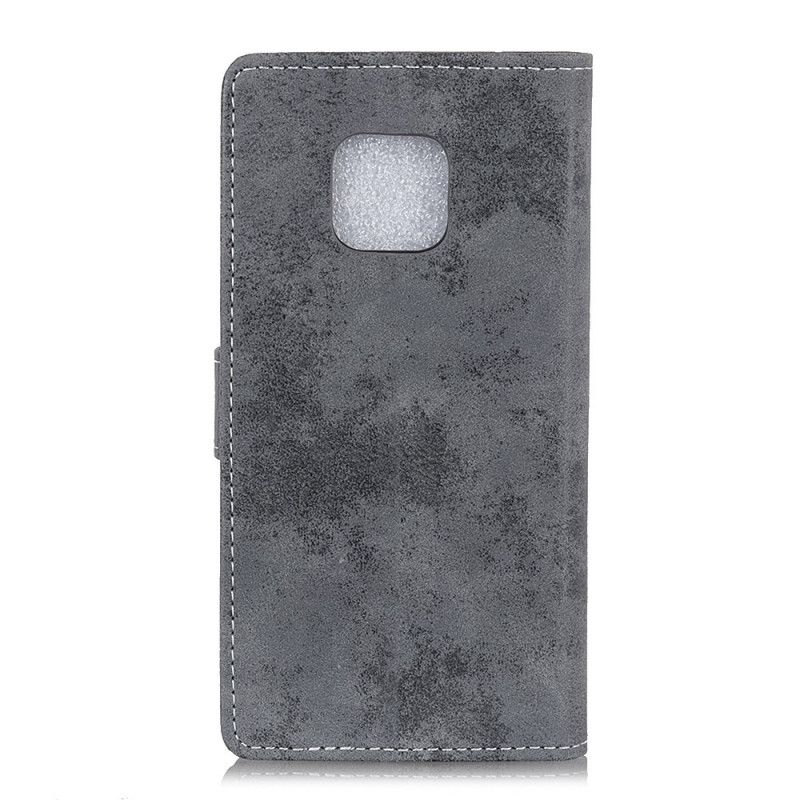 Leren Hoesje voor Xiaomi Redmi 10X / 10X Pro Magenta Grijs Vintage Kunstleer