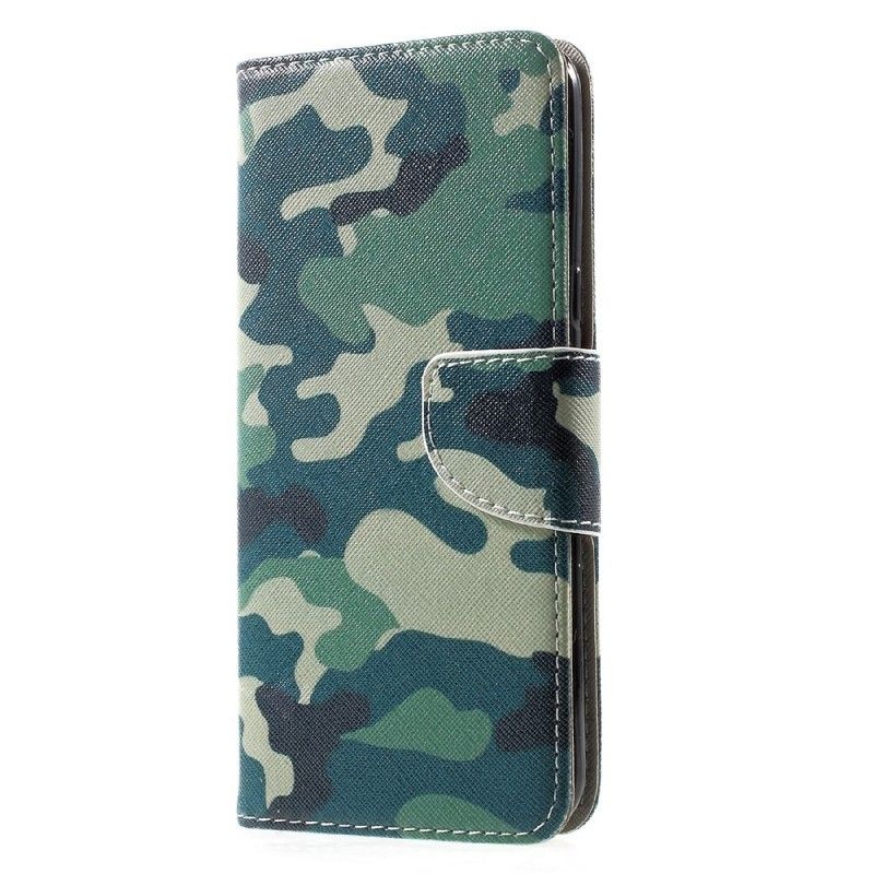 Flip Case Leren Samsung Galaxy S8 Plus Militaire Camouflage