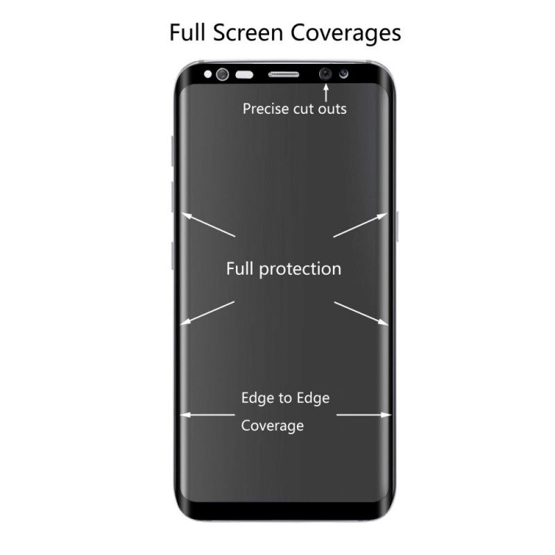 Gehard Glas Bescherming Samsung Galaxy S8 Plus Zwart