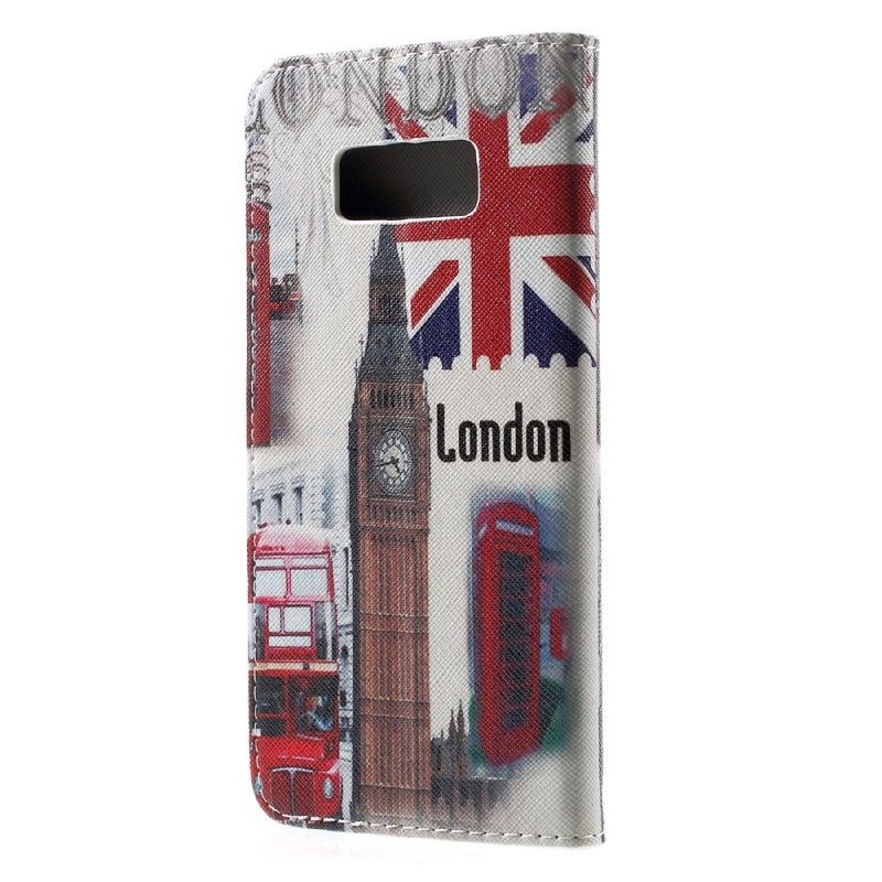 Leren Hoesje voor Samsung Galaxy S8 Plus Leven In Londen