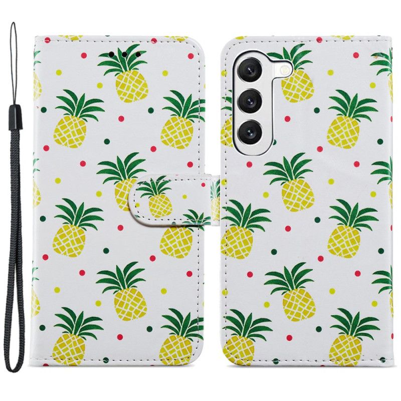 Bescherming Hoesje Samsung Galaxy S24 5g Ananas Met Bandje