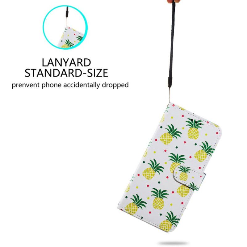 Bescherming Hoesje Samsung Galaxy S24 5g Ananas Met Bandje