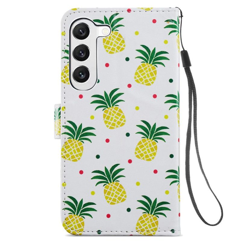 Bescherming Hoesje Samsung Galaxy S24 5g Ananas Met Bandje