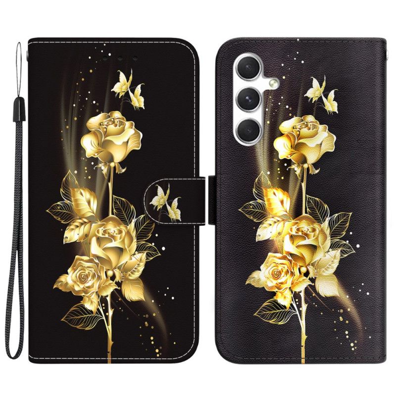 Bescherming Hoesje Samsung Galaxy S24 5g Gouden Rozen