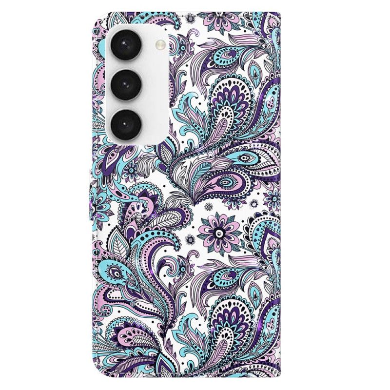 Bescherming Hoesje Samsung Galaxy S24 5g Paisleypatroon Met Bandje