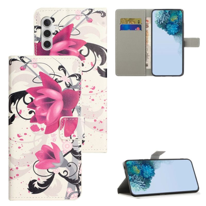 Flip Case Leren Samsung Galaxy S24 5g Lotus