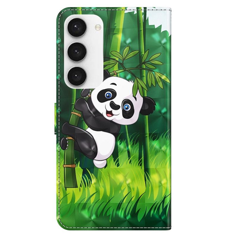 Folio-hoesje Samsung Galaxy S24 5g Bamboe Panda Met Riem