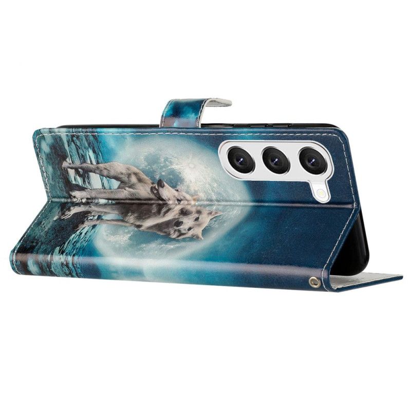 Folio-hoesje Samsung Galaxy S24 5g Twee Vastgebonden Wolven