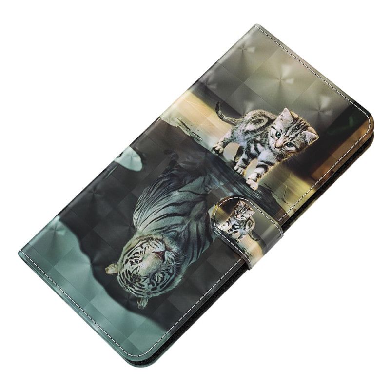 Leren Hoesje Samsung Galaxy S24 5g Droom Van Kitten Met Riem Bescherming Hoesje