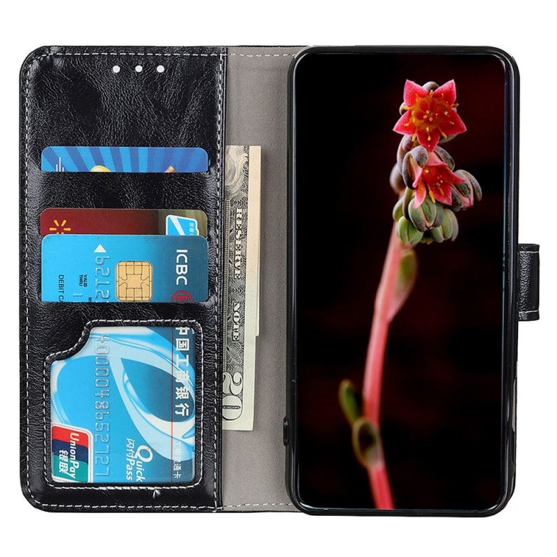 Leren Hoesje Samsung Galaxy S24 5g Imitatielakleer Zichtbare Stiksels Bescherming Hoesje