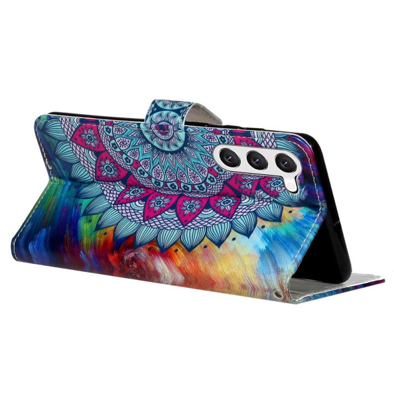 Leren Hoesje Voor Samsung Galaxy S24 5g Mandala-bandpatroon