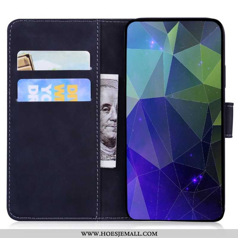 Leren Hoesje Voor Samsung Galaxy S24 5g Vlinder Met Riem