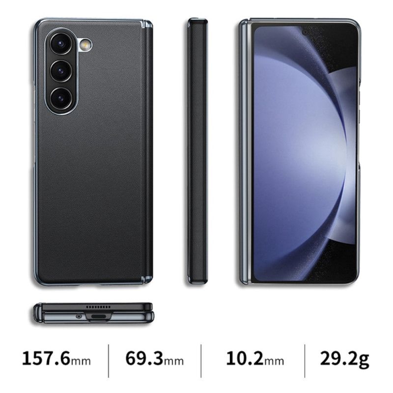 Case Hoesje Samsung Galaxy Z Fold 6 Telefoonhoesje Bescherming Voor Scharnier Met Metaaleffect