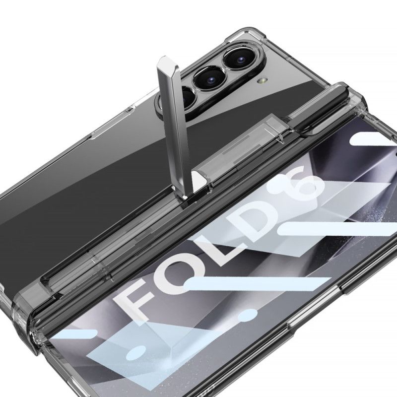 Case Hoesje Samsung Galaxy Z Fold 6 Telefoonhoesje Transparante Stylushouder En Steun Gkk