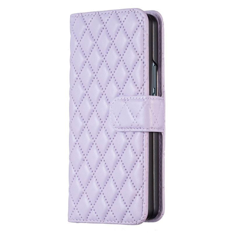 Flip Case Leren Samsung Galaxy Z Fold 6 Gewatteerd