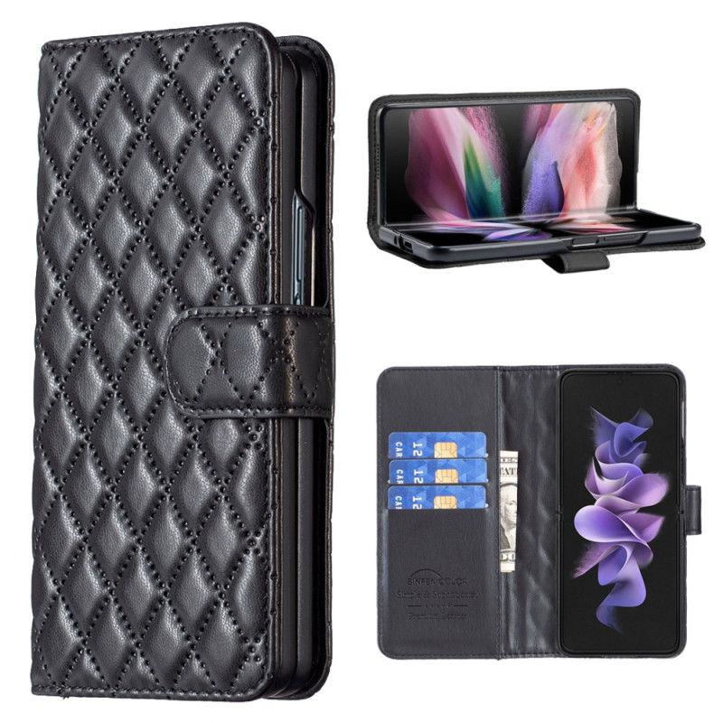 Flip Case Leren Samsung Galaxy Z Fold 6 Gewatteerd