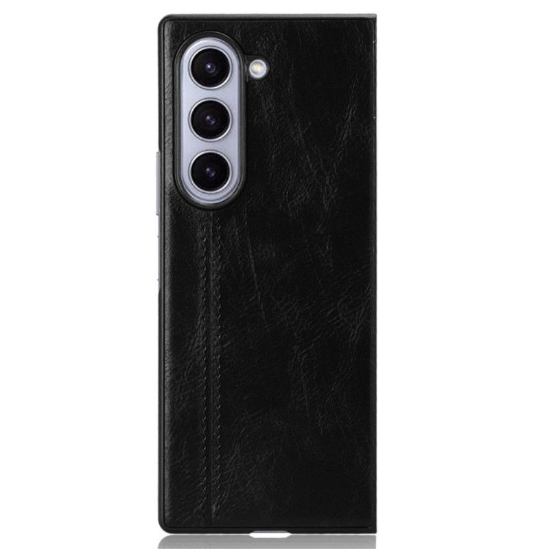 Hoesje Voor Samsung Galaxy Z Fold 6 Imitatieleren Stiksels