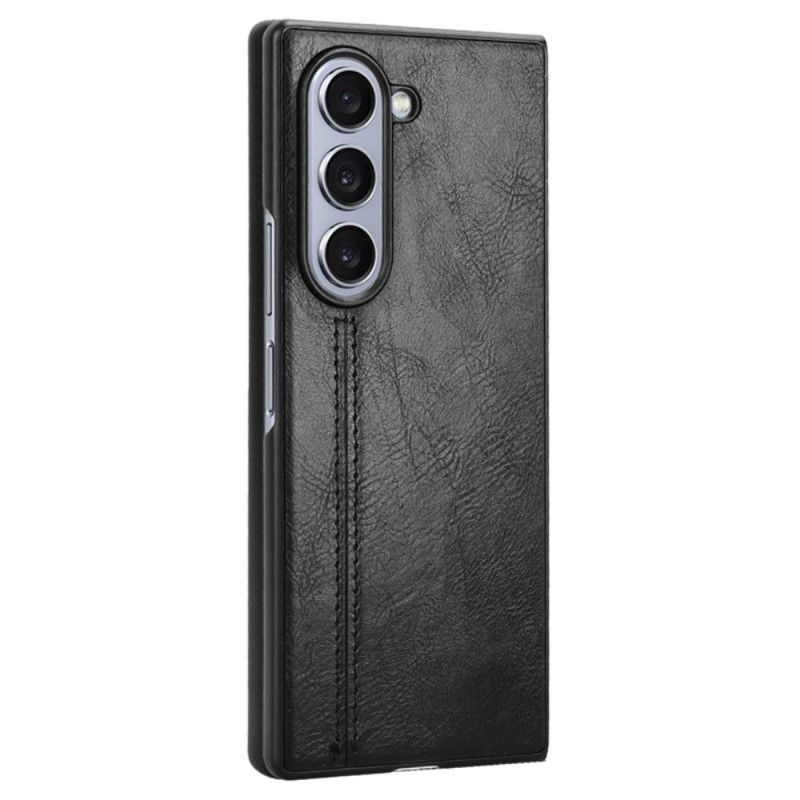 Hoesje Voor Samsung Galaxy Z Fold 6 Imitatieleren Stiksels