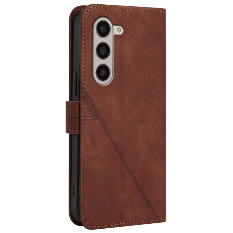 Leren Hoesje Voor Samsung Galaxy Z Fold 6 Riemdriehoeken