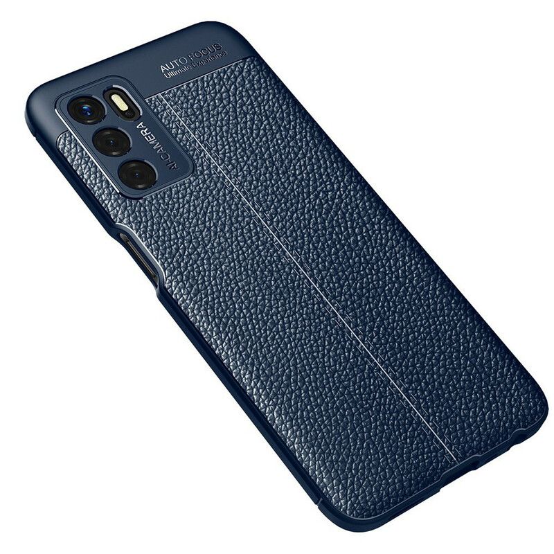 Cover Hoesje Oppo A16 / A16s Telefoonhoesje Dubbellijns Litchi-leereffect