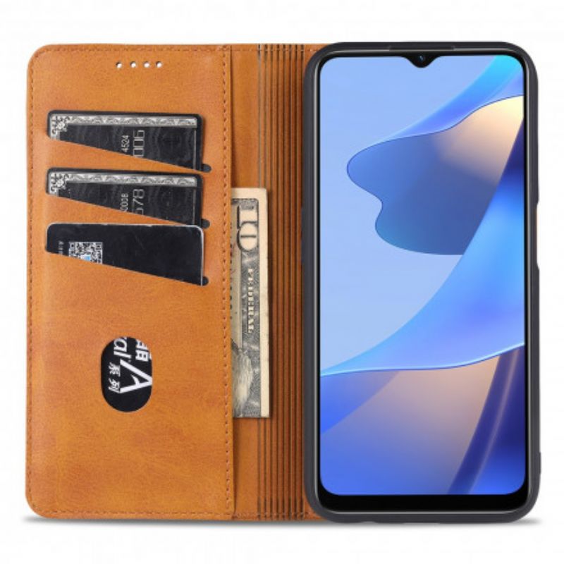 Folio-hoesje Oppo A16 / A16s Azns Lederen Stijl Bescherming Hoesje