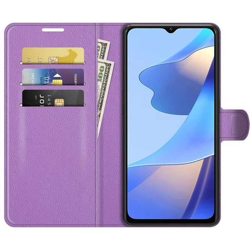 Leren Hoesje Voor Oppo A16 / A16s Klassiek