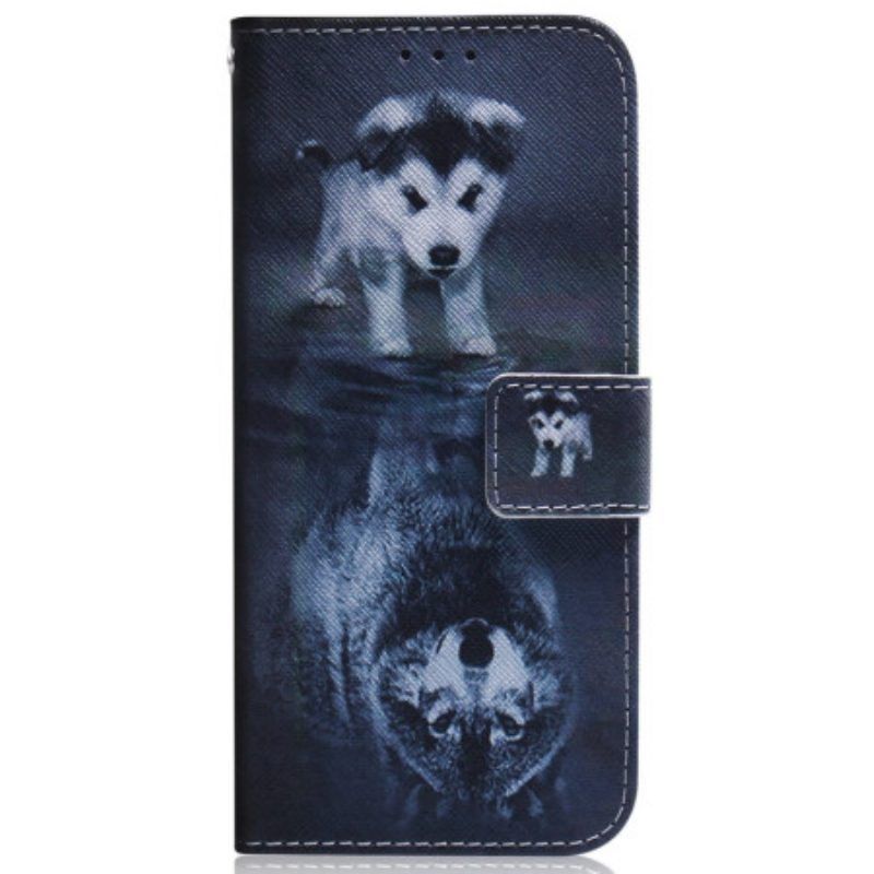 Folio-hoesje voor Samsung Galaxy S23 Ultra 5G Puppy-droom