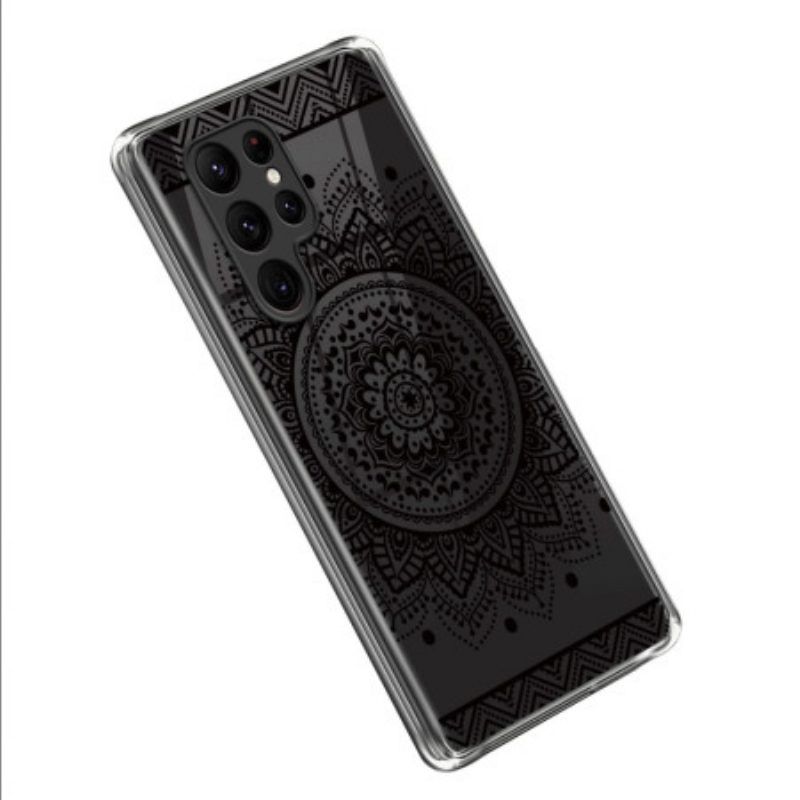 Hoesje voor Samsung Galaxy S23 Ultra 5G Zwarte Mandala