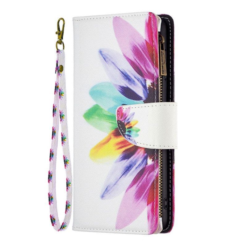 Leren Hoesje voor Samsung Galaxy S23 Ultra 5G Portemonnee Leren Bloemen Portemonnee