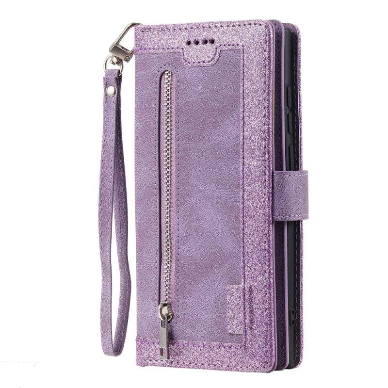 Leren Hoesje voor Samsung Galaxy S23 Ultra 5G Portemonnee Leren Portemonnee & Lanyard