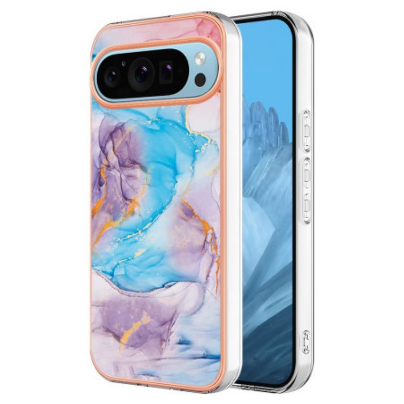 Hoesje Google Pixel 9 Pro Blauw Marmer