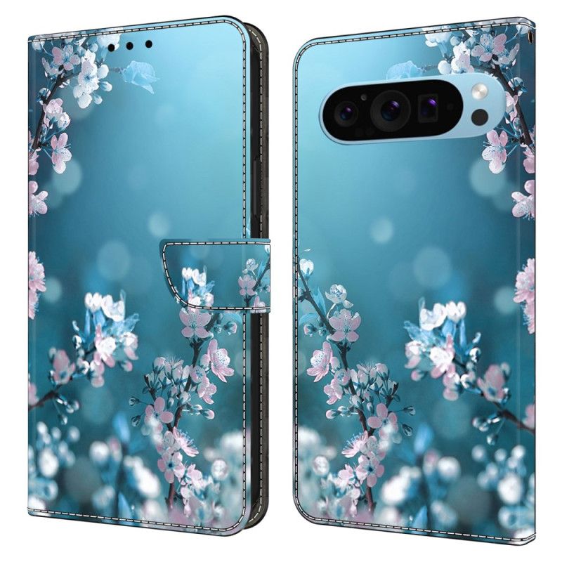 Leren Hoesje Google Pixel 9 Pro Pruimenbloesems Bescherming Hoesje