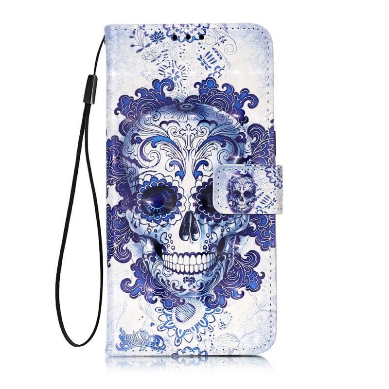 Bescherming Hoesje Honor 9X Pro Telefoonhoesje 3D Blauwe Schedel