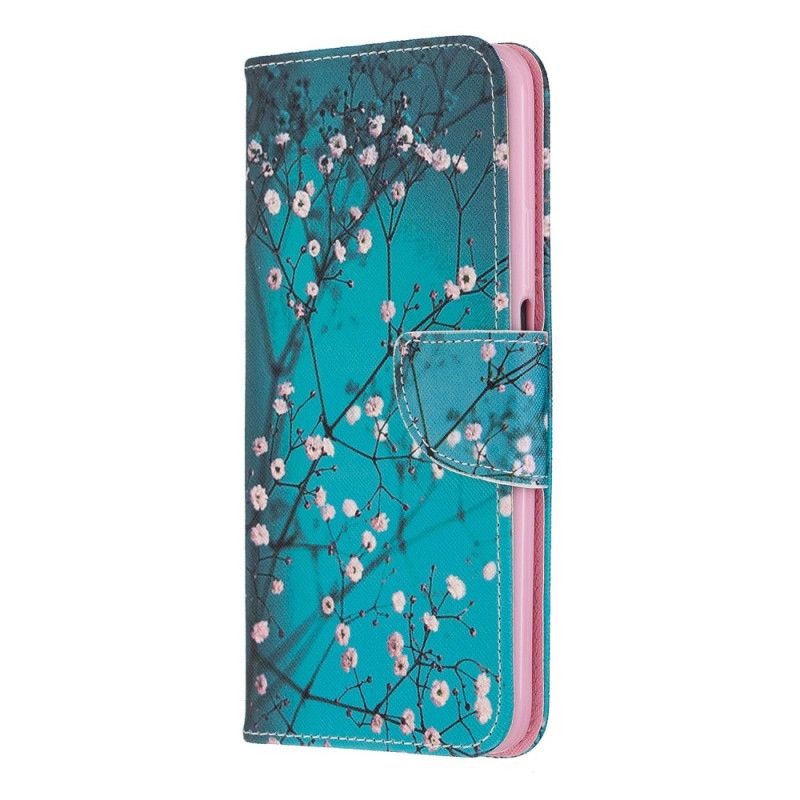 Flip Case Leren Honor 9X Pro Bloeiende Boom