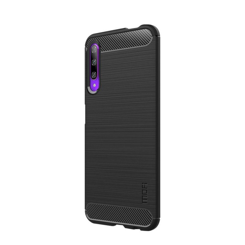 Hoesje Honor 9X Pro Grijs Zwart Mofi Geborstelde Koolstofvezel