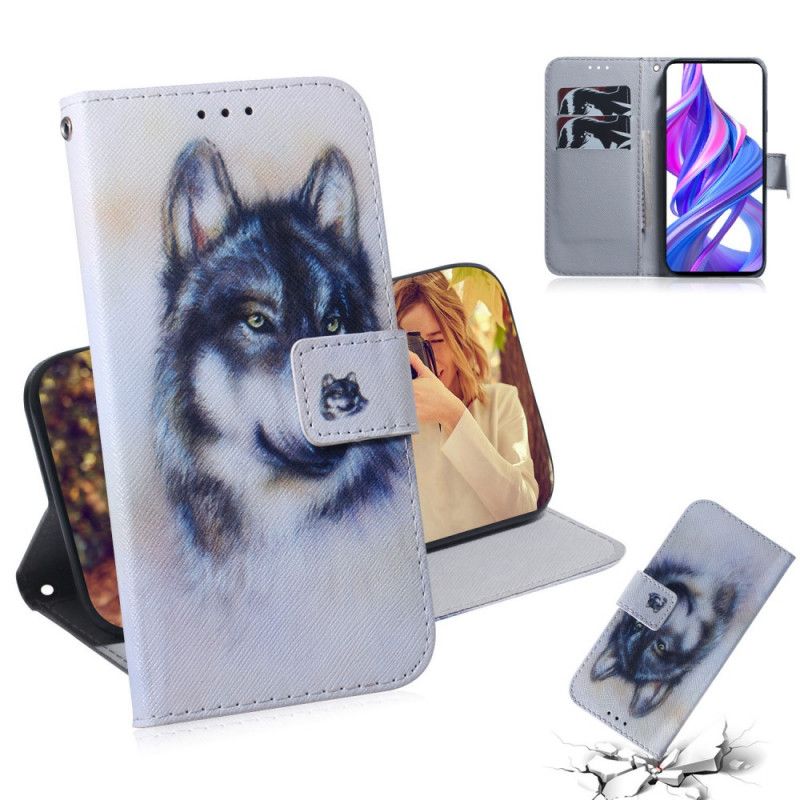 Leren Hoesje Honor 9X Pro Blik Van Een Hond