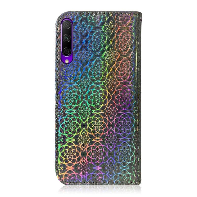 Leren Hoesje Honor 9X Pro Grijs Zwart Pure Kleur