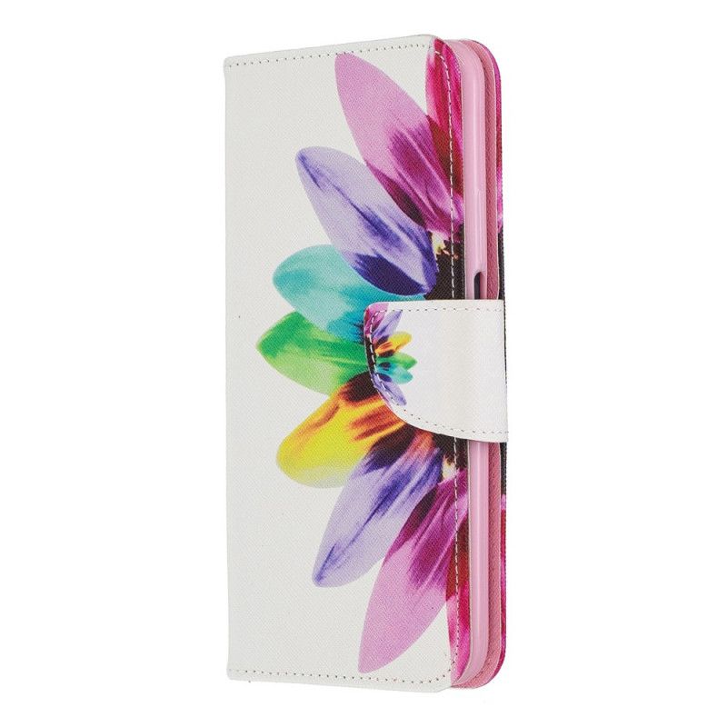 Leren Hoesje voor Honor 9X Pro Aquarelbloem