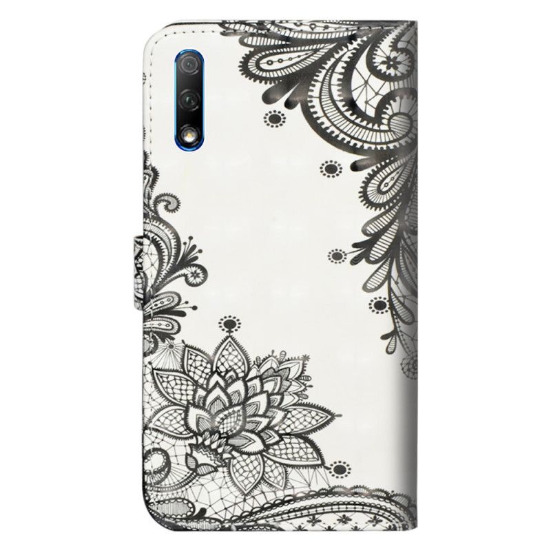 Leren Hoesje voor Honor 9X Pro Chique Kant