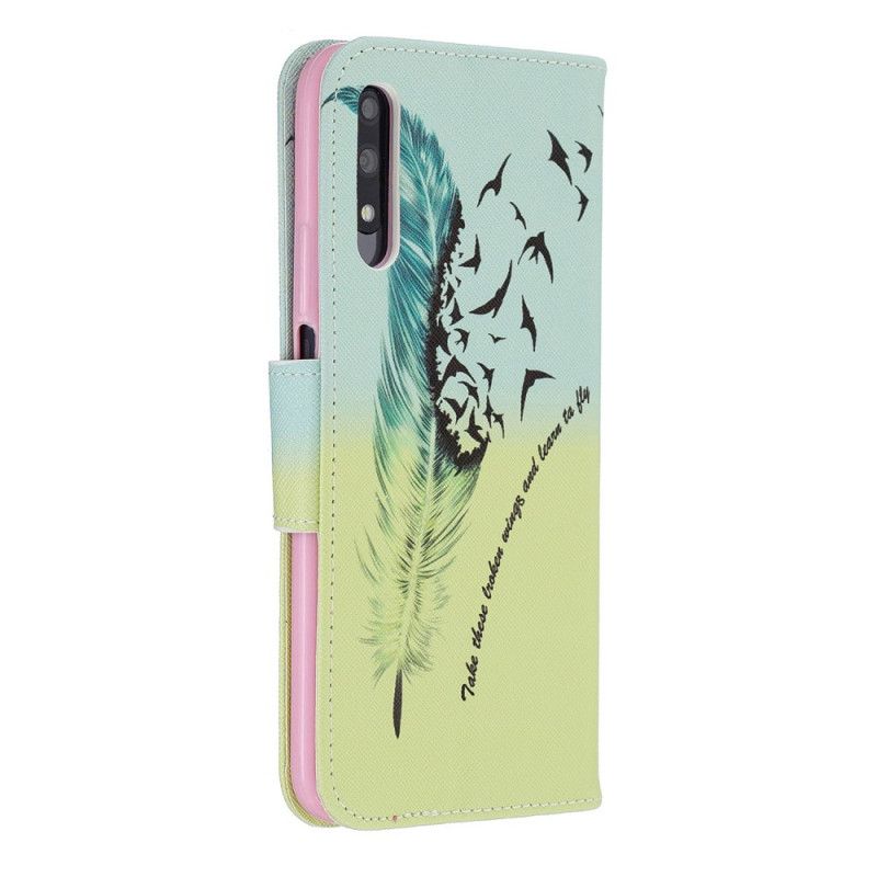 Leren Hoesje voor Honor 9X Pro Leren Vliegen