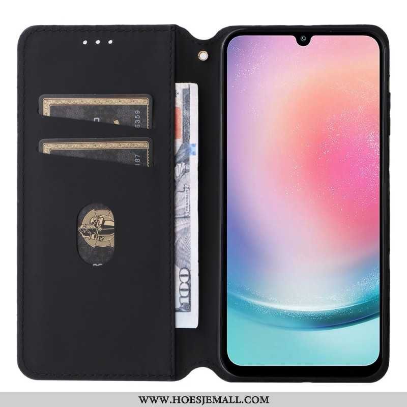 Folio-hoesje Samsung Galaxy M55 5g Ruitpatroon