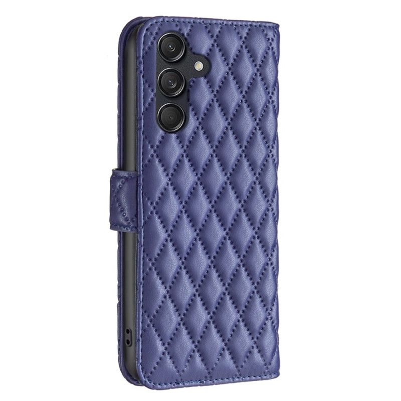 Leren Hoesje Samsung Galaxy M55 5g Gewatteerde Binfen Kleur Bescherming Hoesje