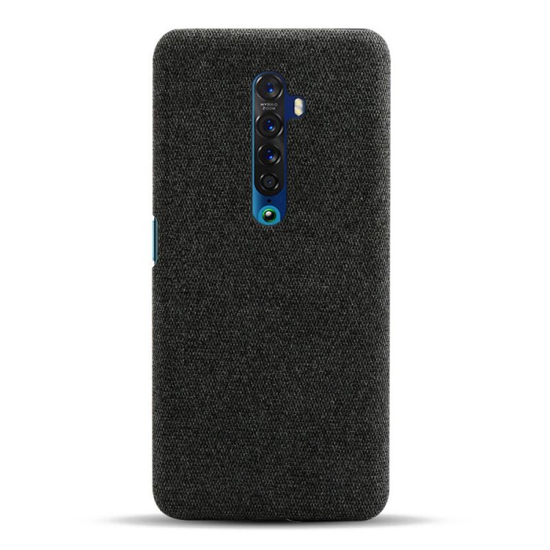 Hoesje voor Oppo Reno 2 Grijs Zwart Ksq Chique Stof