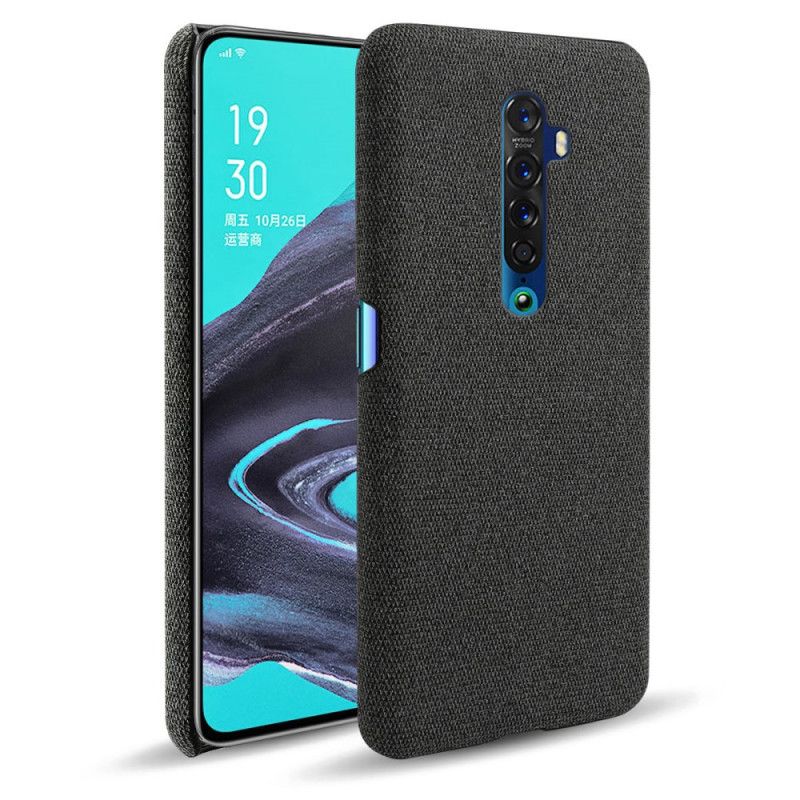 Hoesje voor Oppo Reno 2 Grijs Zwart Ksq Chique Stof